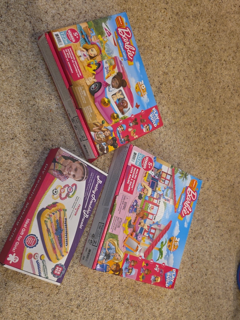 Lego Barbie Set with Pink, Purple and Yellow Pieces
